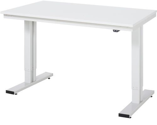 Stahl-Werkbank - 08-WT-125-080-ME - RAU - höhenverstellbar / ESD / elektrisch