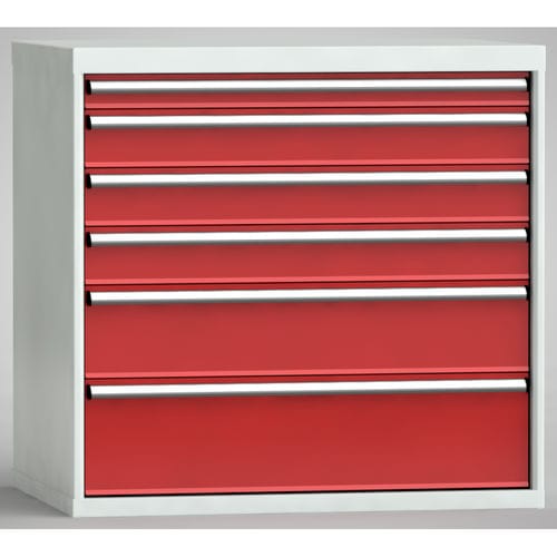 6-Schubladen-Schrank - SJB1000-06NP-001 - KLW LUTZ - Lager / bodenstehend / Metall