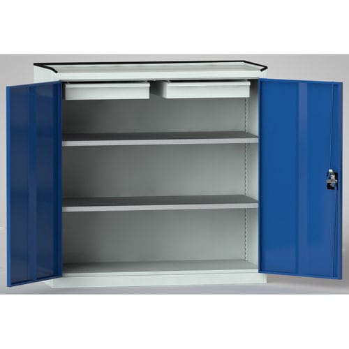 Werkzeugschrank - 7FG-NG1000TD-0702XRB - KLW LUTZ - bodenstehend / mit 2 Schubladen / mit Doppeltür