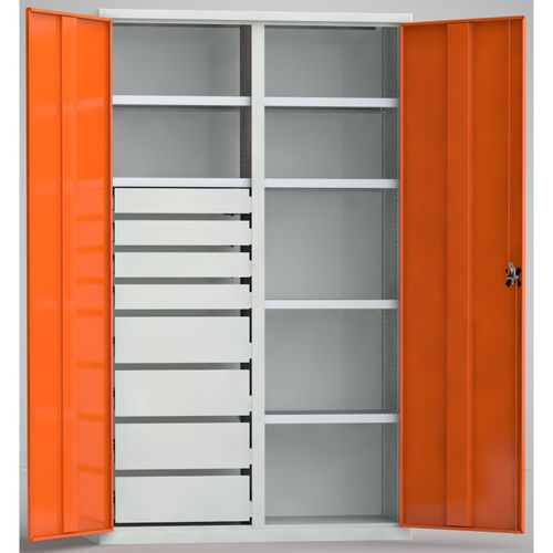Lagerschrank - UNIVERSAL  - KLW LUTZ - bodenstehend / 8-Schubladen / Fachböden