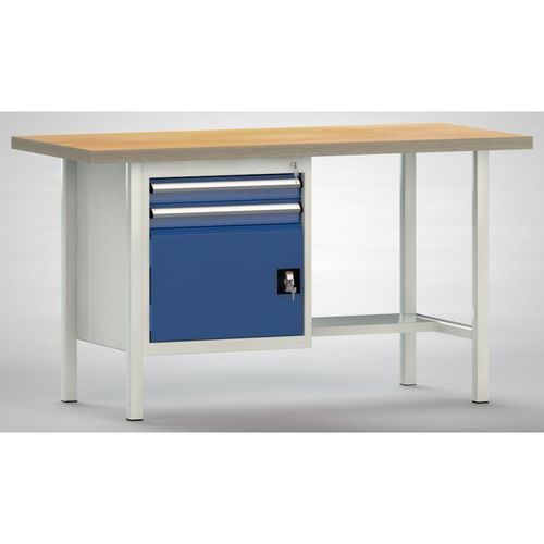 Buche-Werkbank - WS118N-1500M40-E1691 - KLW LUTZ - für Werkstatt / Industrie / mit Schublade