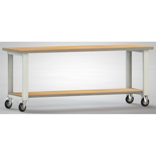 Buche-Werkbank - WS880N-2000M40-X7003 - KLW LUTZ - mobil / vollverschweißt / Fachboden