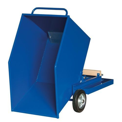 Selbstkippender Behälter / Metall - 8615-6050-400L - KLW LUTZ - Stahl / für Gabelstapler / Hub