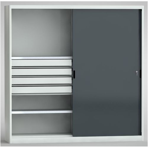 Lagerschrank - 7SN-UL2000TB-20S4MRB - KLW LUTZ - Werkstatt / bodenstehend / mit 4 Schubladen