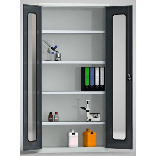 Lagerschrank - 7FN-LF1950FD-0194XRB - KLW LUTZ - bodenstehend / mit Tür / mit transparenter Tür