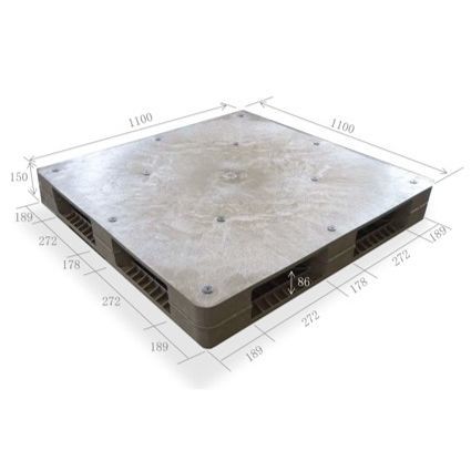 Recyclingkunststoff-Palette - TH-R4-1111 - TAIWA HOLDING CO., LTD. - Lager / für Materialumschlag / Mehrweg