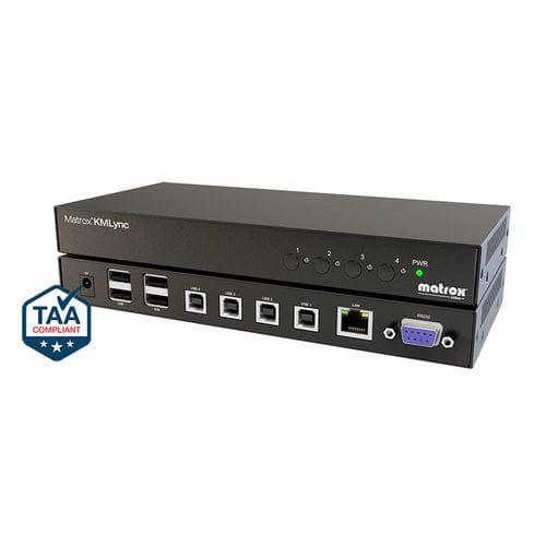KVM-Switch / mit Tastatur - KMLync - Matrox Video - Rack / 4 Ports