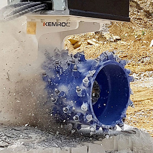 Schrämfräse für Bagger - ES 30 HD - KEMROC Spezialmaschinen GmbH - im Kaltzustand