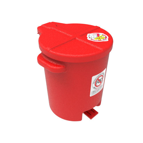 HDPE-Abfallbehälter - FC-6-R - FOD - für vertikale Beladung / für Altöl / Pedal