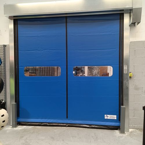 Schnelllauftor - PUERTAS SECADES - Falthebe / Edelstahl / Klasse 4