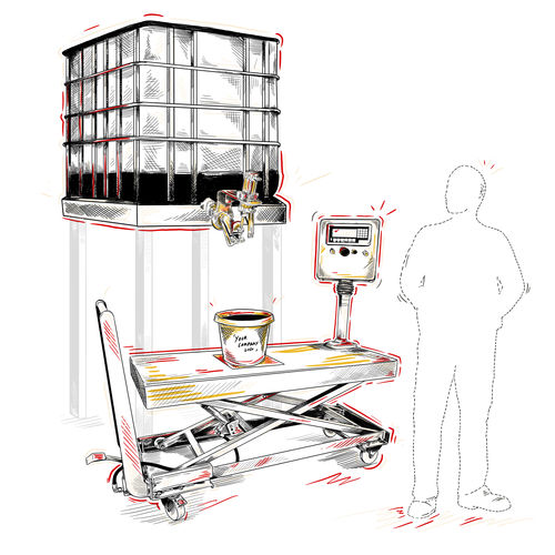 Halbautomatische Füllmaschine - Visco Lift - Gravifill - für Töpfe / Dosen / Fass