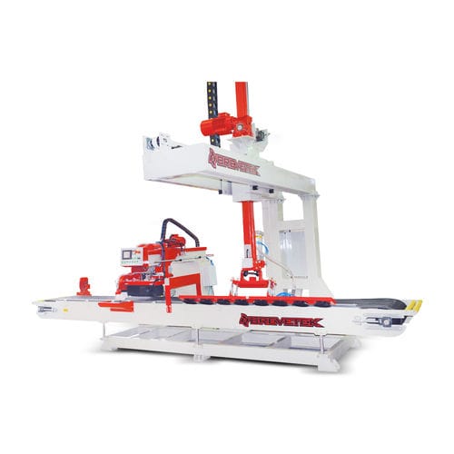 Rundmesser-Schneidemaschine - BREVETEK MAKİNE - für Marmor / automatisch / mit Hängeroboter