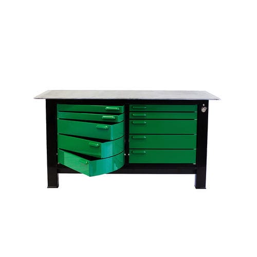 Stahl-Werkbank - Badass Workbench - für Werkstatt / mit Schublade
