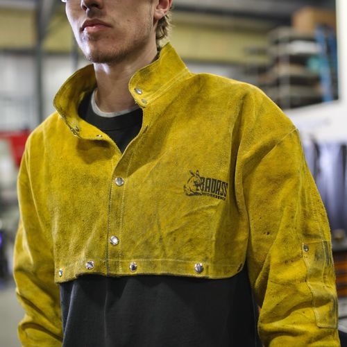 Arbeitsjacke - Badass Workbench - zum Schweißen / schwarz / gelb