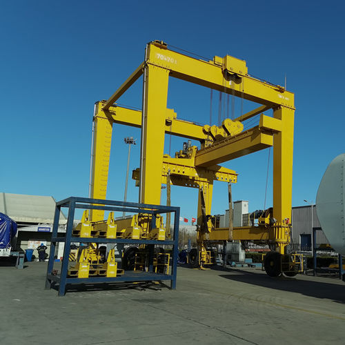 Traversenportalkran - BS series - Xinxiang MAGICART Cranes Co., Ltd - mit Gummireifen / für Modulgebäudebau / für Tiefbauarbeiten