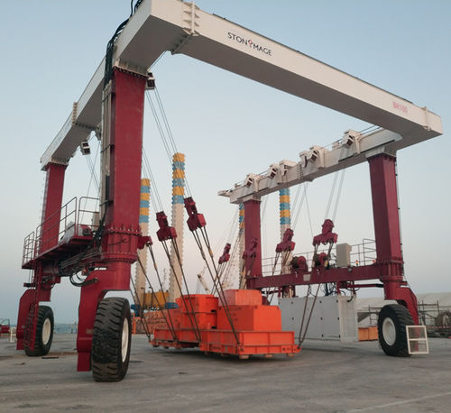 Portalkran zum seitlichen Anheben - BH series - Xinxiang MAGICART Cranes Co., Ltd - mit Gummireifen / für Modulgebäudebau / für Tiefbauarbeiten
