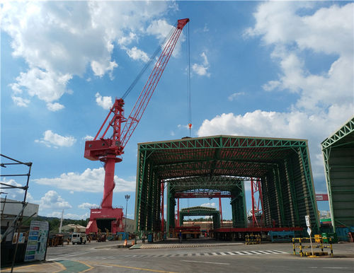 Wippkran - Xinxiang MAGICART Cranes Co., Ltd - festinstalliert / Hafen / für Werft