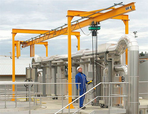 Einschienenportalkran - Xinxiang MAGICART Cranes Co., Ltd - für Werkstatt / für Modulgebäudebau / leicht