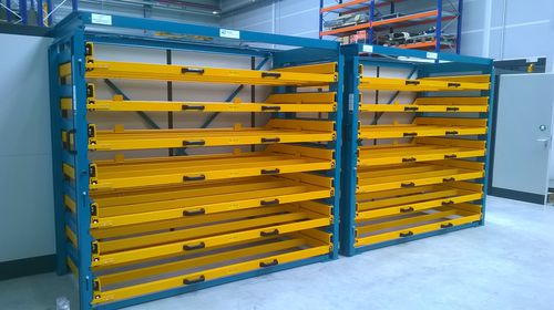 Warenlager-Regal - ULTRA - THIEL Storage and Handling Systems - mit Schubladen / Stahl / Dach