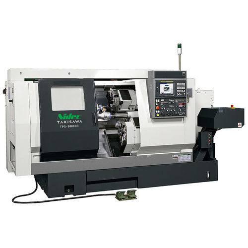 CNC-Drehmaschine - TPS-5000HⅡ - TAKISAWA - horizontal / 4-Achs / Doppelrevolver