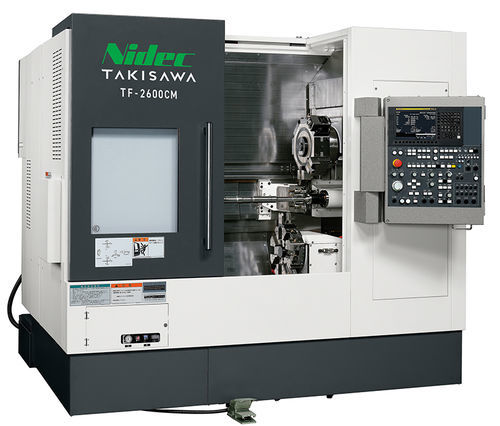 NC-Drehmaschine - TF-2600 - TAKISAWA - vertikal / 8 Werkzeuge / für Wellenbearbeitung