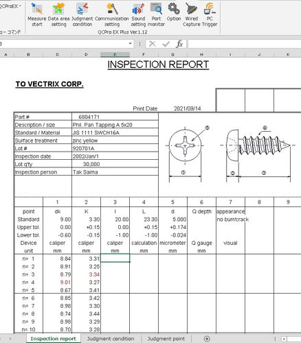 Visualisierungs-, Analyse- und Berichtssoftware für Dimensionsmessungen - QC PRO EX Plus - Vectrix Corporation