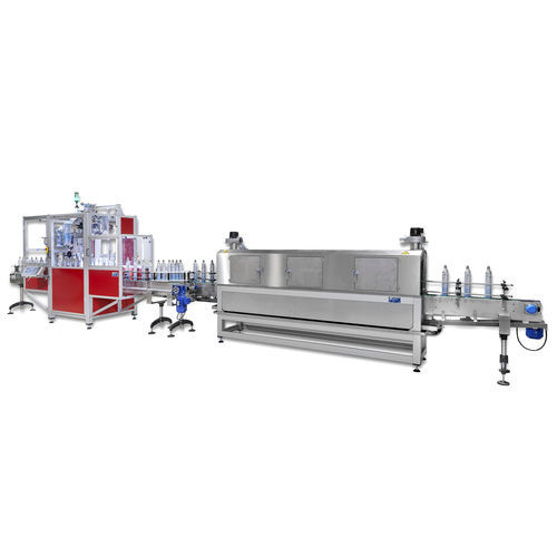 Schrumpfschlauch-Verschließmaschine / aus OPS - MD Maschinenbau & Dienstleistungen GmbH - PET / PVC / mit Aufreißband-Applikator