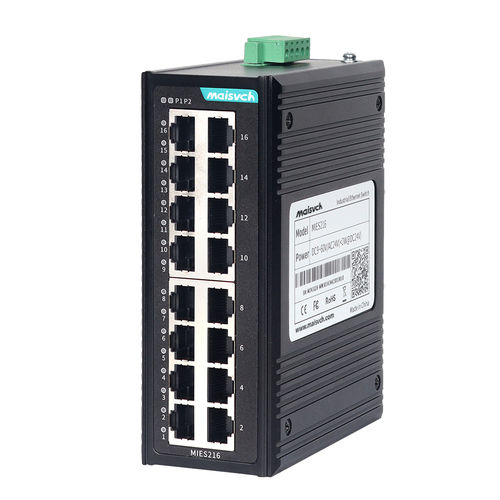 Ethernet-Switch / unmanaged - MIES216 - Maisvch - 16 Ports / 10/100BaseT(X) / Netzwerkschicht 2