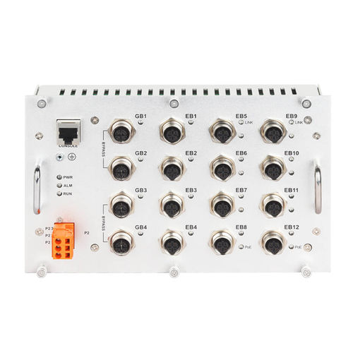 Ethernet-Switch / managed - Admas7116BP-M12-4GT-8TPoE - Maisvch - 16 Ports / 10/100BaseT(X) / Netzwerkschicht 2