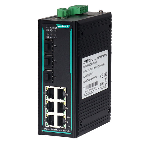 Ethernet-Switch / managed - MISCOM7209-3GF - Maisvch - 9 Ports / Netzwerkschicht 2 / Gigabit
