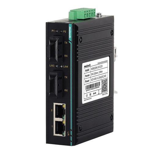 Ethernet-Switch / unmanaged - MIEN2204-2F series - Maisvch - 4 Ports / Netzwerkschicht 2 / für DIN-Schiene