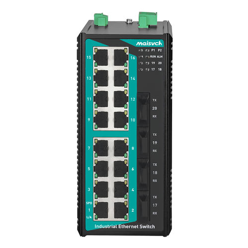 Ethernet-Switch / unmanaged - MIEN2220-4F - Maisvch - 20 Ports / Netzwerkschicht 2 / für DIN-Schiene