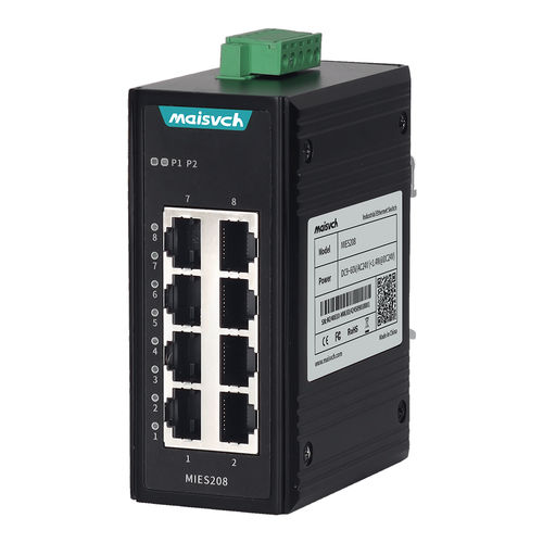 Ethernet-Switch / unmanaged - MIES208 - Maisvch - 8 Ports / für DIN-Schiene / schienenmontiert