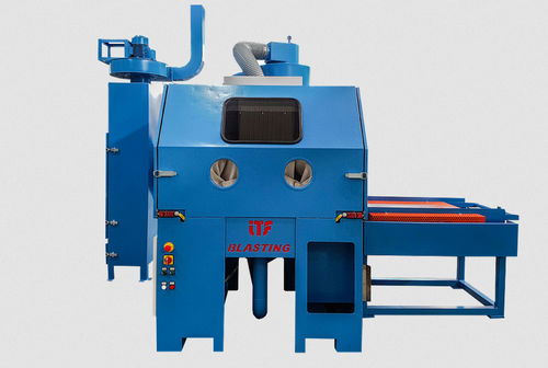 Druckstrahlkabine - PP-SS series - ITF - automatisch / doppelt / mit Drehtisch