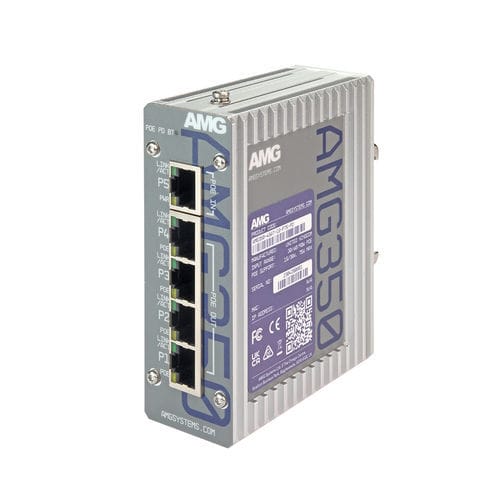Ethernet-Switch / unmanaged - AMG350-4GAT-1G-P75-PD - AMG Systems - 5 Ports / für DIN-Schiene / wandmontiert
