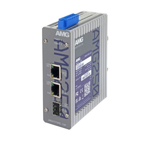 Medienwandler - AMG250-2G-1S - AMG Systems - Gigabit-Ethernet / für DIN-Schiene / Industrie
