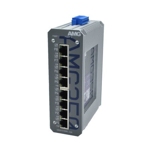 Ethernet-Switch / unmanaged - AMG350-8GAT-P200 - AMG Systems - 8 Ports / für DIN-Schiene / wandmontiert