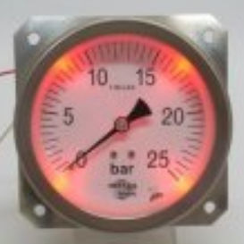 Manometer mit Zifferblatt-Anzeige - MAXE - PROTAIS-VIGIL  HYDROPNEU TECHNOLOGIC - Edelstahl / mit integrierter LED-Beleuchtung
