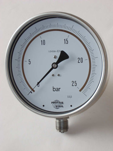 Manometer mit Zifferblatt-Anzeige - MAXVF - PROTAIS-VIGIL  HYDROPNEU TECHNOLOGIC - Aluminium / Edelstahl / wasserdicht