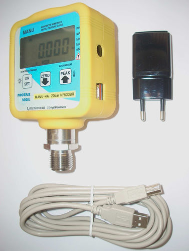 Absolutes Manometer - MANU-4A - PROTAIS-VIGIL  HYDROPNEU TECHNOLOGIC - Relativdruck / digital / Aluminium