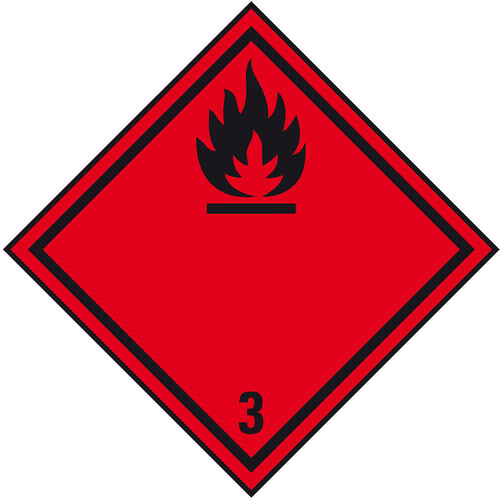 Sicherheitsetikett - 70076 - Kroschke sign-international GmbH - selbstklebend / für brennbare Flüssigkeiten / Industrie
