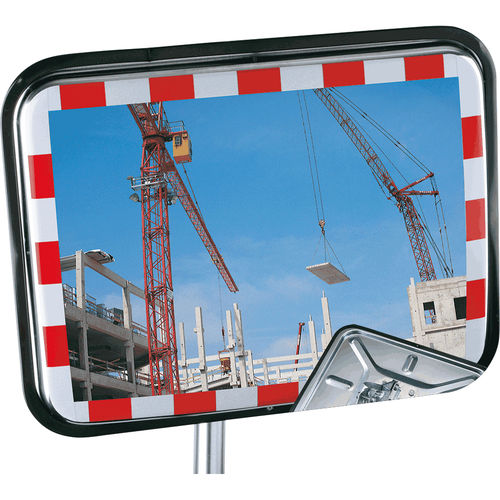 Sicherheitsspiegel - 16572 - Kroschke sign-international GmbH - rechteckig / Edelstahl / mit Rahmen
