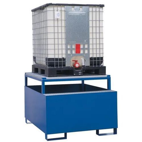 Auffangwanne für Cubitainer - F05F02 - Recycleoffice - Stahl / aus lackiertem Stahl / mit abnehmbarem Rost