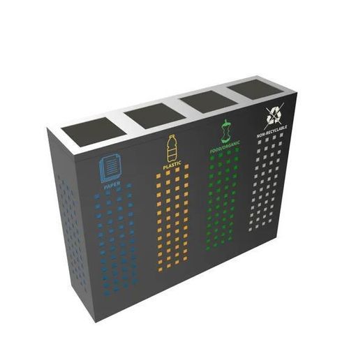 Kunststoff-Abfallbehälter - Albris 4 flux - Recycleoffice - für Kunststoffe / für Papier / für Recyclingprodukte