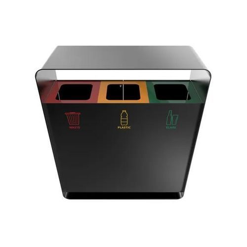 Metall-Abfallbehälter - T02F66 - Recycleoffice - Kunststoff / für Kunststoffe / für Papier