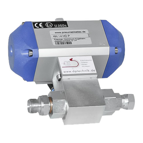 Pneumatischer Kugelhahnantrieb - DP-K-008-00000 series  - Dosier- und Prüftechnik GmbH - drehbar / Edelstahl / Kugel