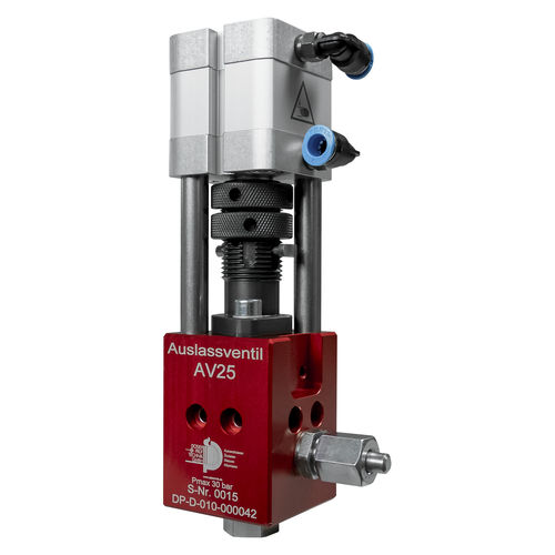 Austritt-Ventil - AV25 - Dosier- und Prüftechnik GmbH - pneumatisch / im Kleinformat / für Industrieanwendungen