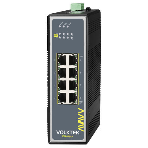 Ethernet-Switch / unmanaged - IEN-8408P-24V - Volktek - 8 Ports / PROFINET / EtherNet/IP