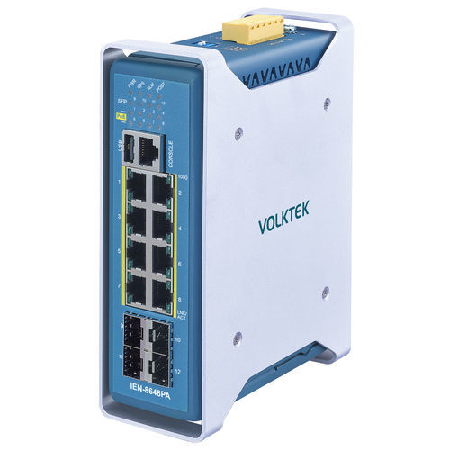 Ethernet-Switch / managed - IEN-8648PA - Volktek - 12 Ports / Netzwerkschicht 2 / für DIN-Schiene