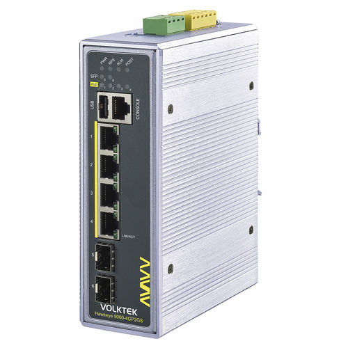 Ethernet-Switch / managed - 9060-4GP2GS series - Volktek - smart / 6 Ports / für DIN-Schiene